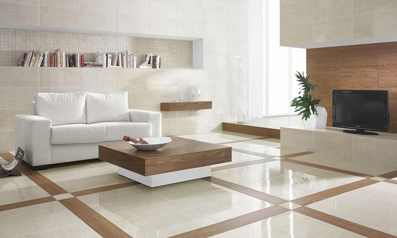 Marble and Wood Living Room