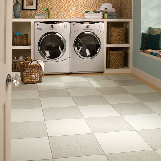 Checkered Flooring - Laundry Room