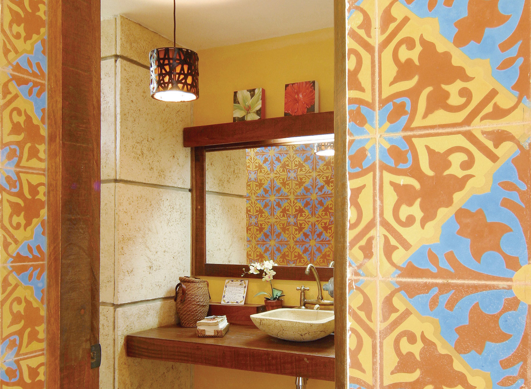 Las Palmas Bathroom - Cuban Tile