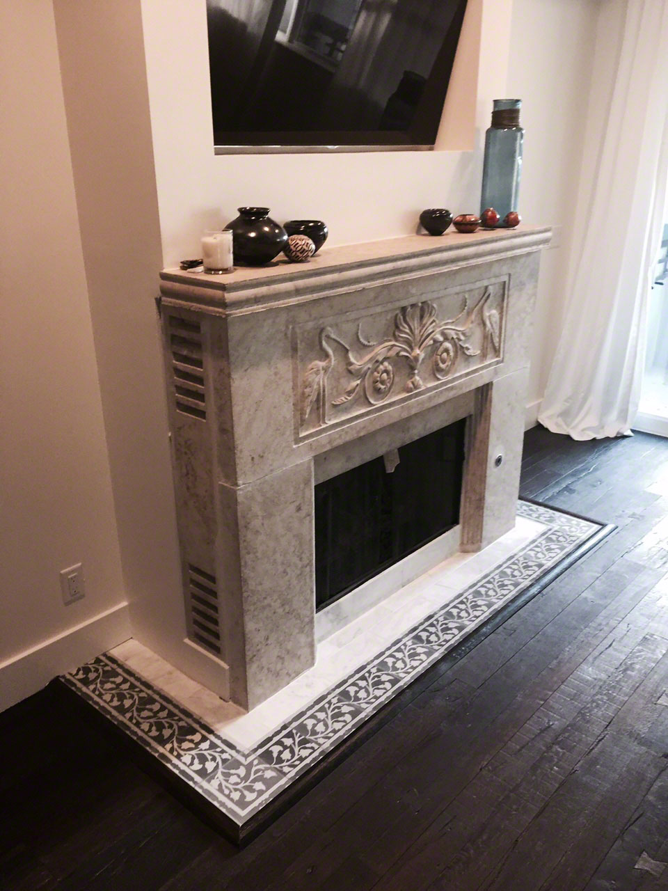 Fireplace Hearth Cuban Tile
